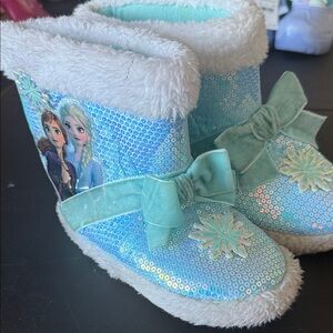 Frozen Kids Boots - Blue and White